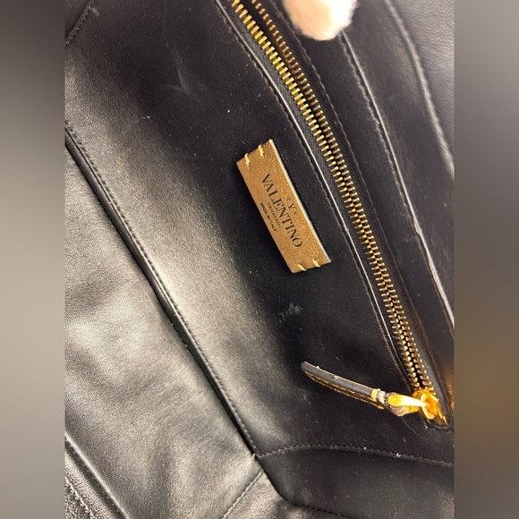 Valentino Roman Stud metallic gold python leather Bag Large Full Set - Picture 14 of 16